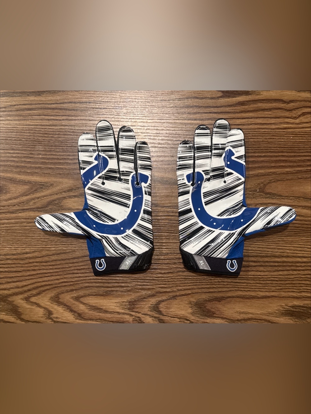Size XL Nike Indianapolis Colts Vapor Jet 3.0 Receiver DB Gloves - PGF339-141